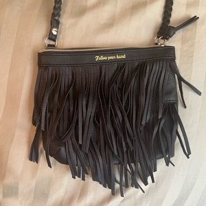 Black Fringe Purse